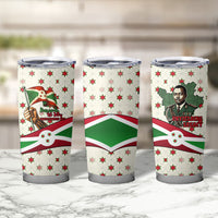 Burundi 1st July Independence Day Tumbler Cup Patriotic Flag Portrait Art - Geometric Star Pattern