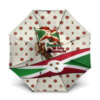 Burundi 1st July Independence Day Umbrella Patriotic Flag Portrait Art - Geometric Star Pattern