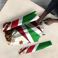 Burundi 1st July Independence Day Umbrella Patriotic Flag Portrait Art - Geometric Star Pattern