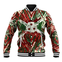 Burundi Independence Day Baseball Jacket 1st July 1962 Distressed Grunge Flag Art - Broken Chains And Freedom Star