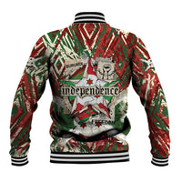 Burundi Independence Day Baseball Jacket 1st July 1962 Distressed Grunge Flag Art - Broken Chains And Freedom Star