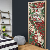 Burundi Independence Day Door Cover 1st July 1962 Distressed Grunge Flag Art - Broken Chains And Freedom Star