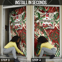 Burundi Independence Day Door Cover 1st July 1962 Distressed Grunge Flag Art - Broken Chains And Freedom Star