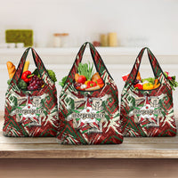 Burundi Independence Day Grocery Bag 1st July 1962 Distressed Grunge Flag Art - Broken Chains And Freedom Star
