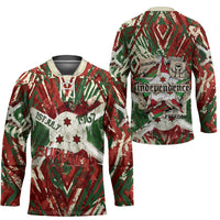 Burundi Independence Day Hockey Jersey 1st July 1962 Distressed Grunge Flag Art - Broken Chains And Freedom Star