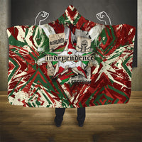 Burundi Independence Day Hooded Blanket 1st July 1962 Distressed Grunge Flag Art - Broken Chains And Freedom Star