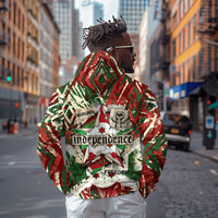Burundi Independence Day Hoodie 1st July 1962 Distressed Grunge Flag Art - Broken Chains And Freedom Star
