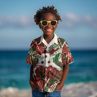 Burundi Independence Day Kid Hawaiian Shirt 1st July 1962 Distressed Grunge Flag Art - Broken Chains And Freedom Star