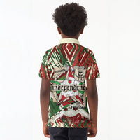 Burundi Independence Day Kid Polo Shirt 1st July 1962 Distressed Grunge Flag Art - Broken Chains And Freedom Star