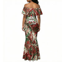 Burundi Independence Day Mermaid Dress 1st July 1962 Distressed Grunge Flag Art - Broken Chains And Freedom Star