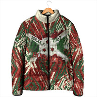 Burundi Independence Day Padded Jacket 1st July 1962 Distressed Grunge Flag Art - Broken Chains And Freedom Star