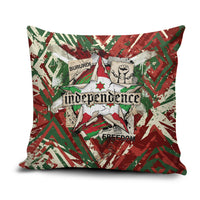 Burundi Independence Day Pillow Cover 1st July 1962 Distressed Grunge Flag Art - Broken Chains And Freedom Star