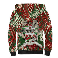 Burundi Independence Day Sherpa Hoodie 1st July 1962 Distressed Grunge Flag Art - Broken Chains And Freedom Star