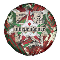 Burundi Independence Day Spare Tire Cover 1st July 1962 Distressed Grunge Flag Art - Broken Chains And Freedom Star