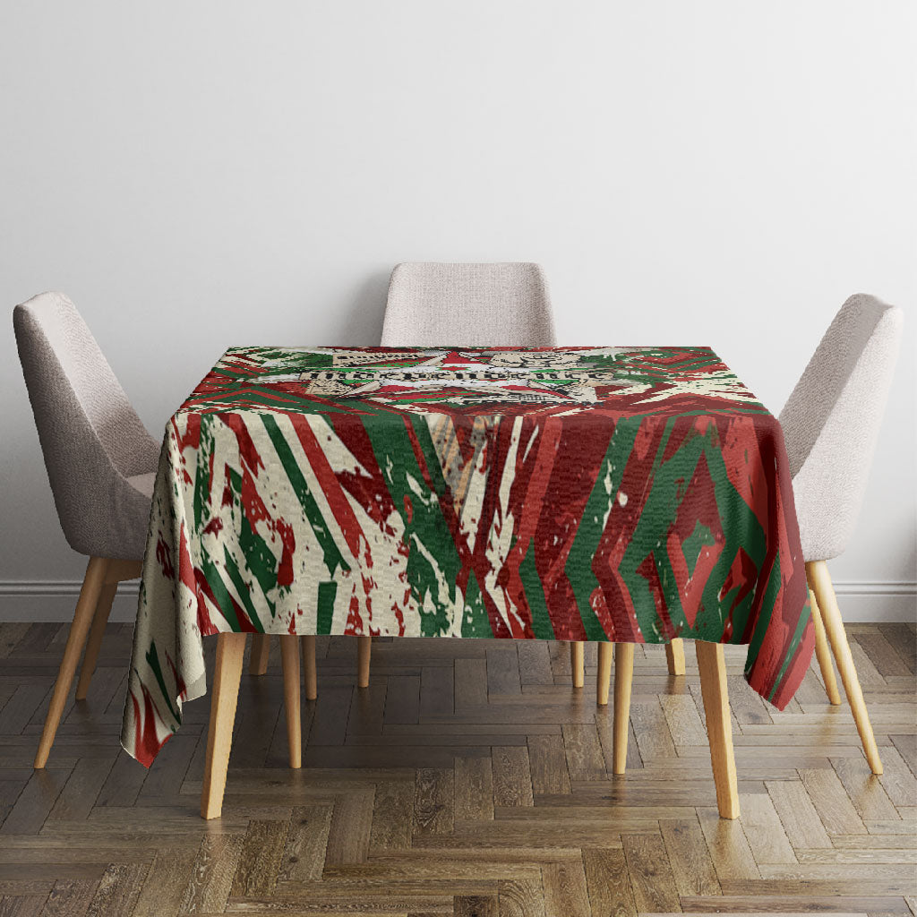 Burundi Independence Day Tablecloth 1st July 1962 Distressed Grunge Flag Art - Broken Chains And Freedom Star