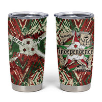 Burundi Independence Day Tumbler Cup 1st July 1962 Distressed Grunge Flag Art - Broken Chains And Freedom Star