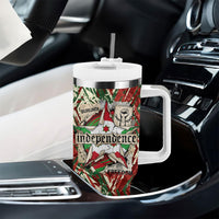 Burundi Independence Day Tumbler With Handle 1st July 1962 Distressed Grunge Flag Art - Broken Chains And Freedom Star