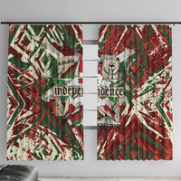 Burundi Independence Day Window Curtain 1st July 1962 Distressed Grunge Flag Art - Broken Chains And Freedom Star