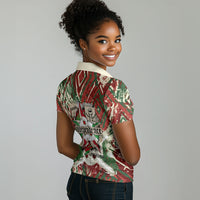 Burundi Independence Day Women Polo Shirt 1st July 1962 Distressed Grunge Flag Art - Broken Chains And Freedom Star