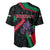 Jordan Black Iris Baseball Jersey with Flag Colors and Cultural Quote