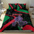 Jordan Black Iris Bedding Set with Flag Colors and Cultural Quote