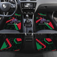 Jordan Black Iris Car Mats with Flag Colors and Cultural Quote