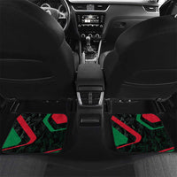 Jordan Black Iris Car Mats with Flag Colors and Cultural Quote