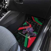 Jordan Black Iris Car Mats with Flag Colors and Cultural Quote