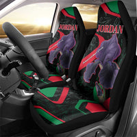 Jordan Black Iris Car Seat Cover with Flag Colors and Cultural Quote