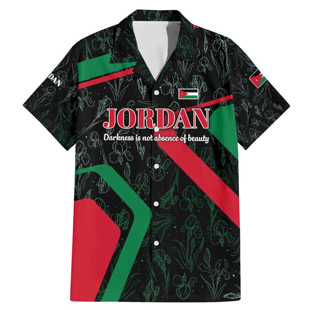 Jordan Black Iris Family Matching Mermaid Dress and Hawaiian Shirt with Flag Colors and Cultural Quote