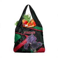 Jordan Black Iris Grocery Bag with Flag Colors and Cultural Quote
