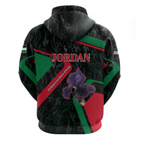 Jordan Black Iris Hoodie with Flag Colors and Cultural Quote