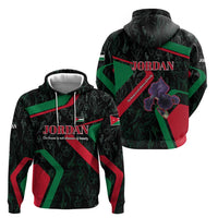 Jordan Black Iris Hoodie with Flag Colors and Cultural Quote
