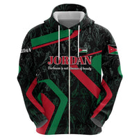 Jordan Black Iris Hoodie with Flag Colors and Cultural Quote