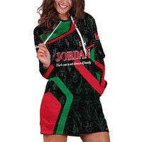 Jordan Black Iris Hoodie Dress with Flag Colors and Cultural Quote