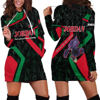 Jordan Black Iris Hoodie Dress with Flag Colors and Cultural Quote