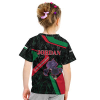 Jordan Black Iris Kid T Shirt with Flag Colors and Cultural Quote
