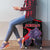 Jordan Black Iris Luggage Cover with Flag Colors and Cultural Quote