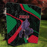 Jordan Black Iris Quilt with Flag Colors and Cultural Quote