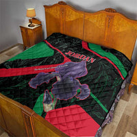 Jordan Black Iris Quilt with Flag Colors and Cultural Quote