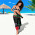 Jordan Black Iris Sarong with Flag Colors and Cultural Quote