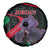 Jordan Black Iris Spare Tire Cover with Flag Colors and Cultural Quote