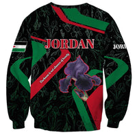 Jordan Black Iris Sweatshirt with Flag Colors and Cultural Quote