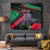 Jordan Black Iris Tapestry with Flag Colors and Cultural Quote