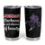 Jordan Black Iris Tumbler Cup with Flag Colors and Cultural Quote