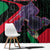 Jordan Black Iris Window Curtain with Flag Colors and Cultural Quote