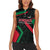Jordan Black Iris Women Sleeveless Polo Shirt with Flag Colors and Cultural Quote