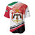 Jordan Emblem Baseball Jersey with Flag Colors and Desert Spirit Quote
