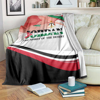 Jordan Emblem Blanket with Flag Colors and Desert Spirit Quote
