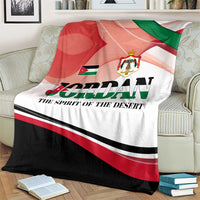 Jordan Emblem Blanket with Flag Colors and Desert Spirit Quote